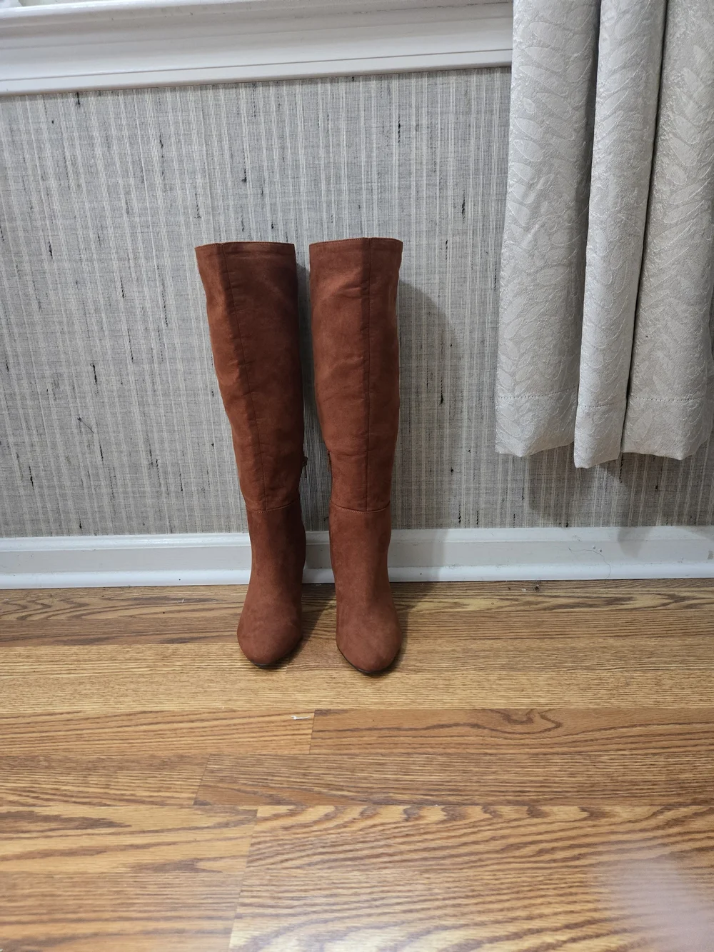 Women's Tall Suede Knee-High Boots - Rust Sz 6 1/2